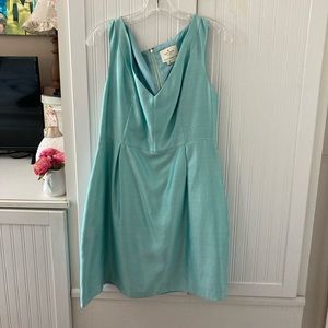 Kate Spade taffeta Tiffany blue dress